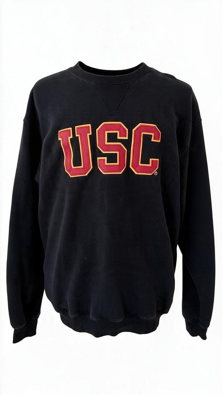 Heritage USC Men Black Crewneck Long Sleeves Sweatshirt Size XXL